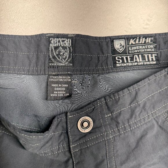 KÜHL Men's Liberator Convertible Pants – Stealth Grey, Size 38x30 - Picture 3 of 4